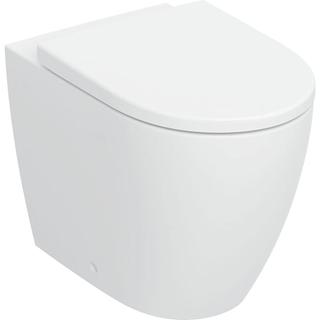 Geberit iCon Set Stand-Tiefspül-WC 35,5 x 56 cm, wandbündig, geschlossenes Keramikdesign, mit WC-Sitz