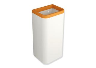 HEWI Papierabfallbehälter 477 341x655x261mm, Korpus reinweiß, orange