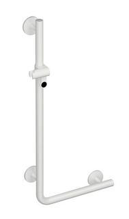 HEWI Winkelgriff System 800 K Sonderlänge, mit Brausehalter, reinweiß