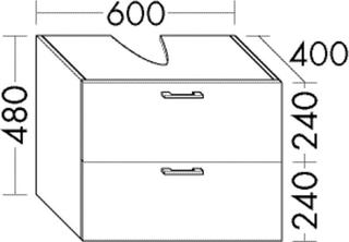 Burgbad Waschtischunterschrank Diago 100x48x40cm, we Ultram., 1 Lade/1 Auszug
