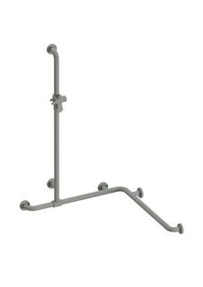 HEWI Duschhandlauf 801 962/962x1100mm, fe-gr, m ver St., m