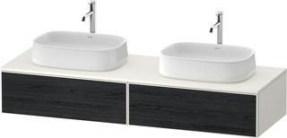 Duravit Waschtisch-Unterschrank Zencha 160x55cm, B beids, Ei sw/we matt, Ei re