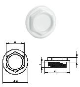 HG-TEC Blindstopfen Stahl vz RAL 9010 11/4" rechts