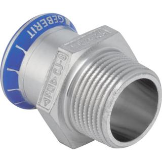 Geberit Übergangsstück Mapress d 22mmxR 1, labs-f, m AG, Edelstahl