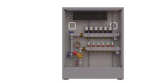Danfoss Wohnungsstation UnoFloor Control 5 HK, Mont li, UP, mit Tür und Rahmen