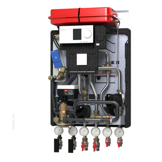 Danfoss Hausstation VXe Solo HWS HT, 1 HE:25kW, ECL310/A237, PN25