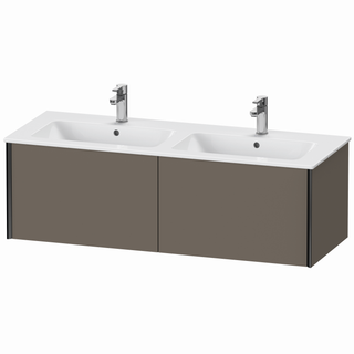 DU WTU XViu wandhängend,400x1280x480mm 2AZ,schw. matt/flan.grey sem. ES Ah. li
