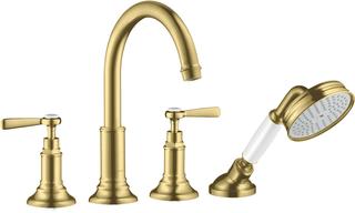 hansgrohe Fertigmontageset Axor Montreux 4-L-BW-Rand-Arm., m Hebelgr., brush. br
