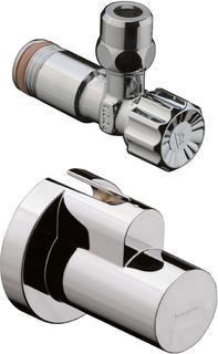hansgrohe Eckventil m Schuber, Abgang G 3/8, polished nickel