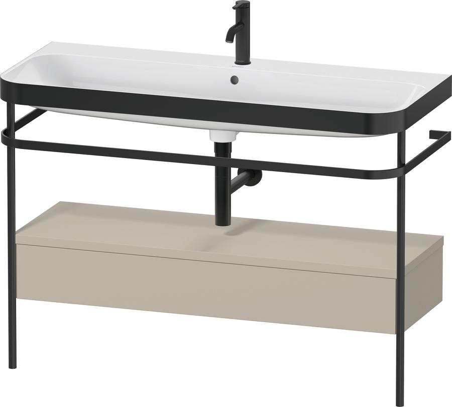 Artikelbild 1 des Artikels „Duravit MWT-Kombi Happy D.2 Plus 117,5x49cm, m Konso, 1 Lad, 1 HL, T m 1 Hahnloch | taupe seidenmatt“