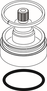 IS Rosette Umschaltung MELANGE 4L Bade, kpl., Chrom
