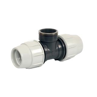 Plasson T-Stück Serie 18 75xRp 2x75mm, Was. 16 bar, 90Grad, IG PP