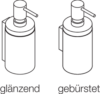 HEWI Seifenspender System 162 mit Halter, aus schwarz mattem Polyamid