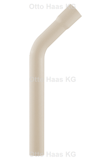 HAAS Spülrohrbogen 45, 100/300mm, m Muf. u Klebstoff, perg