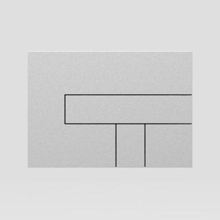Sanit Betätigungsplatte LOS 2-Mengenspülung, 206x145x10mm, mattchrom