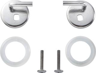 Duravit Scharnier-Set für WC-Sitz ohne Absenkautomatik, chrom
