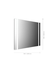 EMCO LED-Lichtspiegel MI 500 1100x706mm, m 2 durchg. Lichtaus. l u re