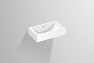 Alape Waschtisch PR585 585x347mm, we, o Hahnloch, mit Überlauf