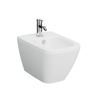 VitrA Bad Wand-Bidet Square Integra 36,5 x 54 cm, mit Überlauf, Hahnloch mittig, ohne seitliche Löcher