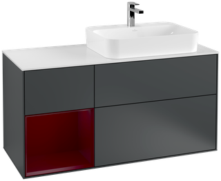 V&B Waschtisch-Unterschrank Finion 120cm, Pl w m, Reg li Peo, md bl. m Lac