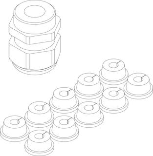 BOSCH Ersatzteil TTNR: 87376010950 Kabeldurchführung Set