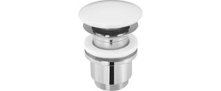 FORMAT Tec Design-Ablaufventil chr, 1 1/4", Messing, Stopfen weiß 72mm