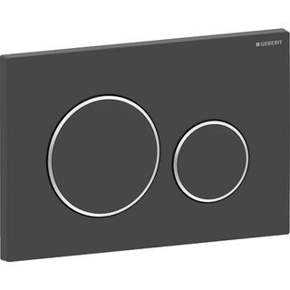 Geberit Betätigungsplatte Sigma20 Round Pl/T sw ma, Rg. gl., f 2-Mengen-Spülung