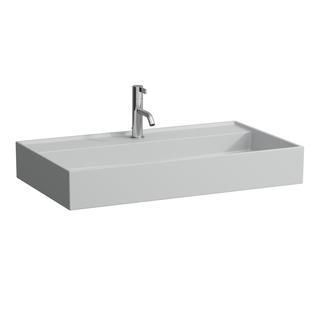 Laufen Waschtisch KARTELL 80x46cm, ubf., o. ÜL, 1 Hahnl., gr. ma