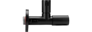 ASW Design-Eckventil Messing mattschwarz, selbstdichtend