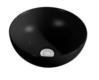 FORMAT Plus Aufsatzwaschtisch SlimRim mattschwarz, 32,5x14cm