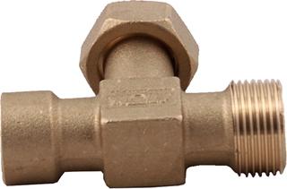 Wolf Fitting T-Stück 3/4"AG - 3/4"M - 1/2"IG