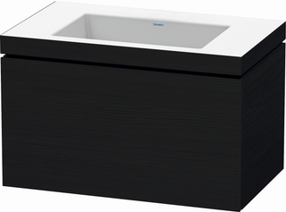 DU WTU L-Cube mit Vero Air 500x800x480mm o. HL, 1 Auszug, Eiche Schwarz ES Nussb