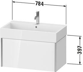 Artikelbild 4 des Artikels „DU Waschtischunterbau wandh. XViu XV4236 Betongrau 454x784x397mm “