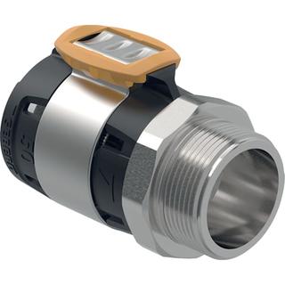 Geberit Übergang FlowFit d 63mm, R 2, mit Außengewinde, Edelstahl