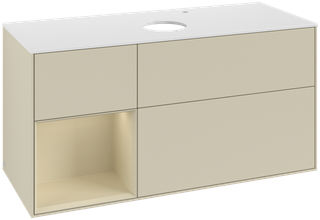 V&B Waschtisch-Unterschrank Finion 120cm, Pl w m, Rg si G m La, si Gr m Lac