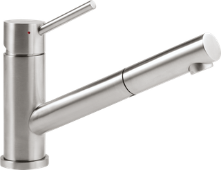 V&B SPT-EHM Como Shower 12,6 l/min, ausziehbar, Edelstahl massiv