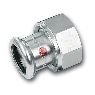 Sanha Halbe-Verschraubung Therm 24359G 18mmx1", flachdichtend, Innenpressende
