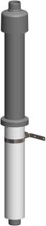 ATEC Dachdurchführung DN 60/100, schwarz 650mm, konzentrisch