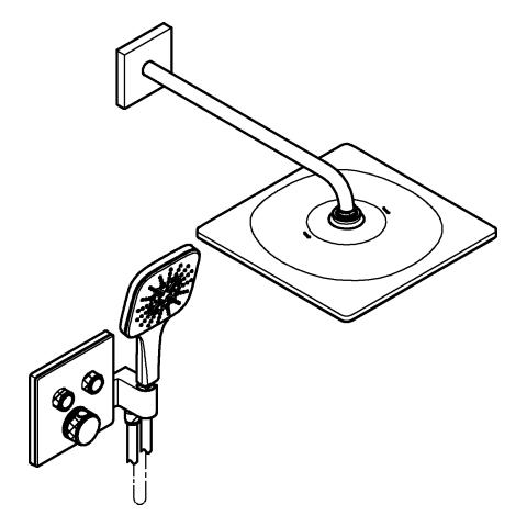 Artikelbild 2 des Artikels „GROHE Duschsystem Grohtherm Smartcontrol UP, m Rainsho. Mono310 Cube, phantom bla phantom black“