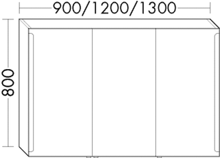 Burgbad Spiegelschrank sys30 110x80x20cm, Sana