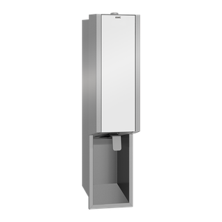 AR Seifenspender, EXOS, Edelstahl, UP, 124x500x120 mm, Front ESG weiß
