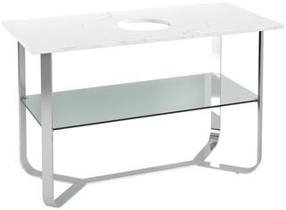 V&B Marmorplatte ANTHEUS 120x74,5x57cm, m HL, Carrara, ED-Gestell