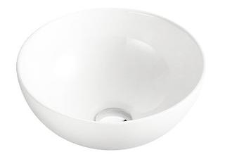 AQVAZONE Aufs.-WT AQVA CERAMICA SlimRim 325x140mm, rd, ohne Überlauf, matt-weiß