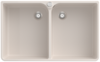 V&B Spülstein Doppelbecken 90 X Abl. m Hand., m Exzenter, crema C-plus