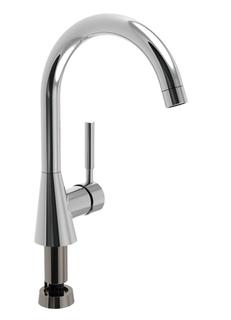 Schulte Spültisch-Einhebelmischer vivana A 180mm, schw, Unterf-M, verchr.