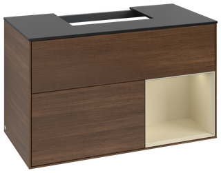 V&B Waschtisch-Unterschrank Finion 100, Pl b m, Reg re si Gr m Lac, wal ven