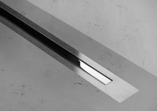 Duschrinne XS Z-4 Edelstahl verchromt, Rahmen Edelstahl gebürstet
