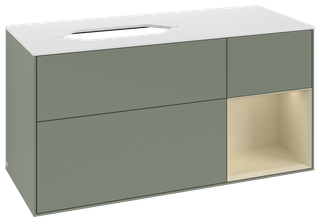 V&B Waschtisch-Unterschrank Finion 120x60 cm, Rg re si Gr m Lac, Oli. m Lac