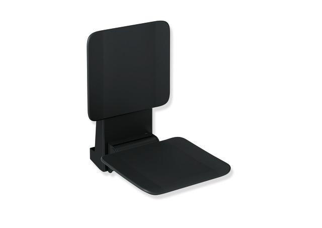 Artikelbild 1 des Artikels „HEWI Einhängesitz System 900 350x533x526mm, E pb s ma, Kunstst. ma sw Edelstahl pulverbeschichtet schwarz matt, Kunststoff matt schwarz“