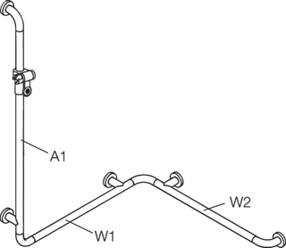 Duschhandlauf 801 mit Brausehalterstange
